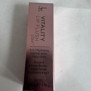 IT Cosmetics Vitality Lip Flush Stain Damsel NEW Hydrating Lipstick Balm Gloss